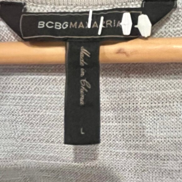 BCBG Max Azria Jacquard Floral Knit Dress Beige/Gray Size L - Picture 5 of 6